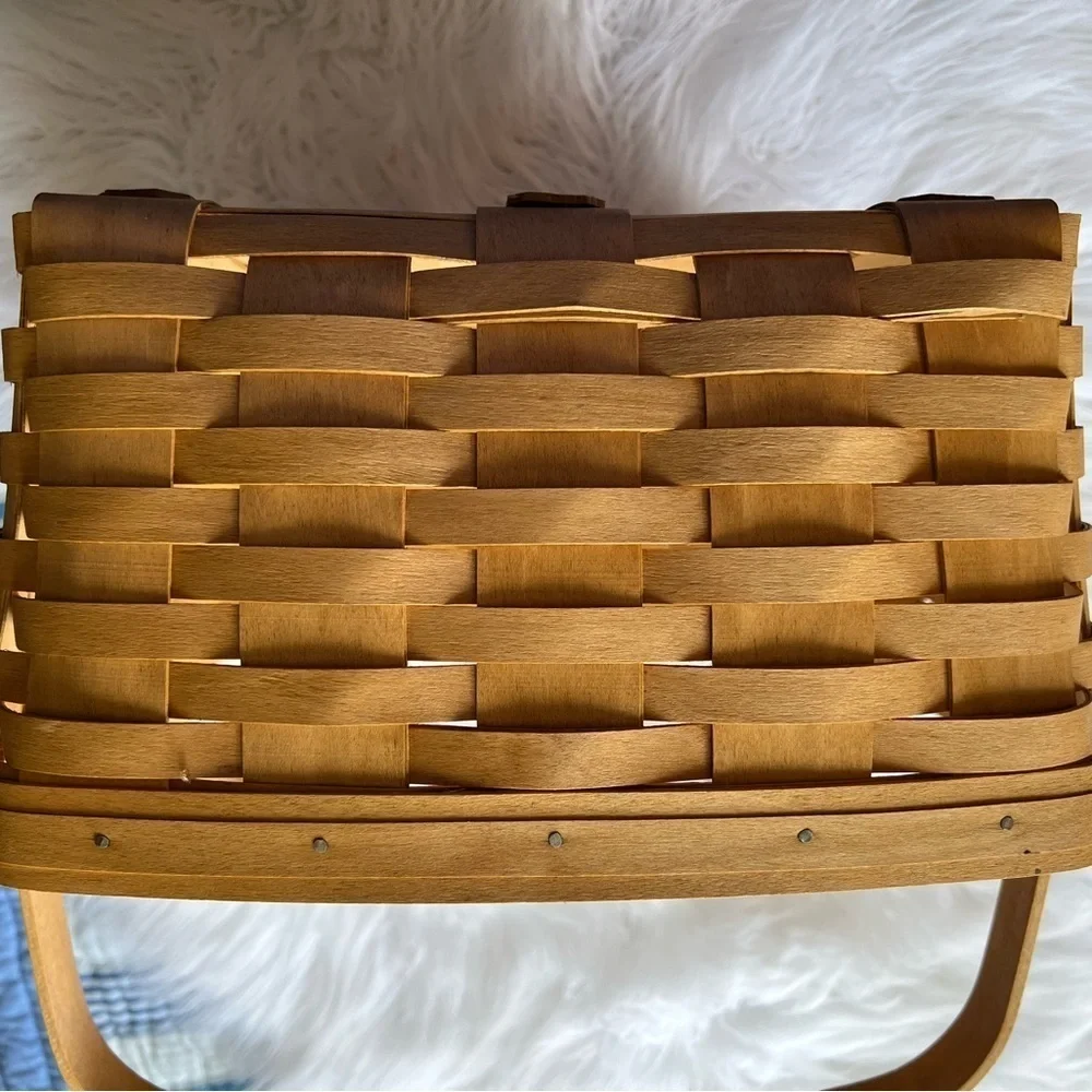Longaberger Woven Handmade Basket 2003 Double Handle